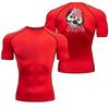Men's Compression Shirt Bleach Graphic Sports Quick Drying Gym T-shirt Fitness Sweatshirt Elastic Top T-shirt Sleeve Rash Guard