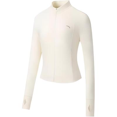 Serie Allenamento Tinta Unita Cerniera Collo Alto Comodo Traspirante Versatile Manica Lunga Protezione Solare Top Top da Donna 962537711-6