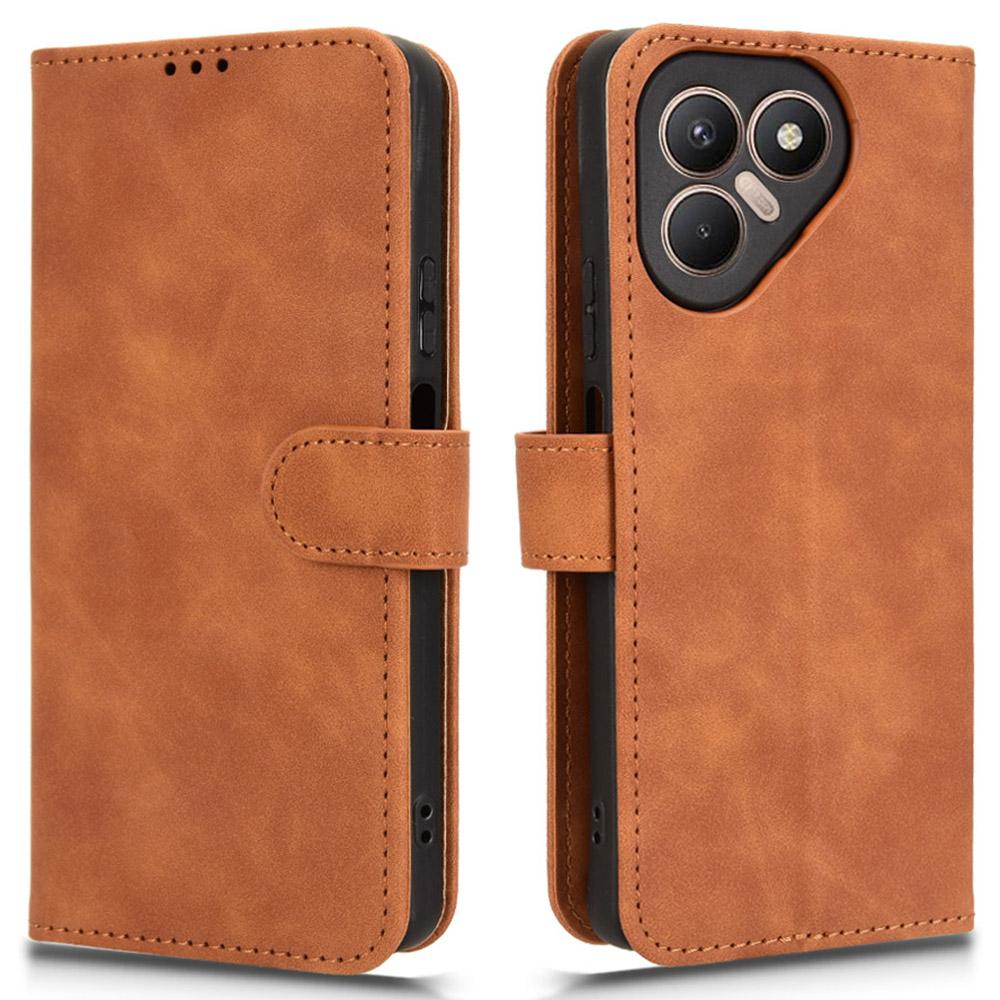 For TECNO Pova 7 4G Leather Case Skin Feel Anti Drop Wallet Flip Phone Cover