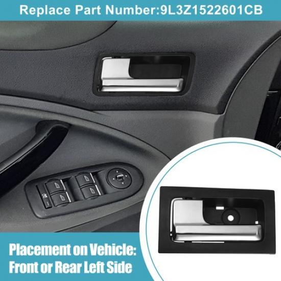Interior Door Handle Front Rear Left Driver Side Replacement for Ford F150 Black