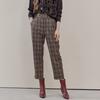 Maxza Buckle Detail Glencheck Semi Baggy Fit Pants Cd03ql001on