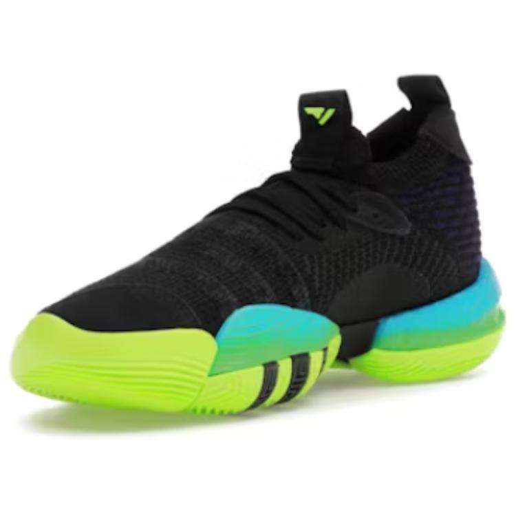 Adidas Trae Young 2.0 Slip Resistant Abrasion Resistant Low top Basketball Shoes Men's Black Green HO6473