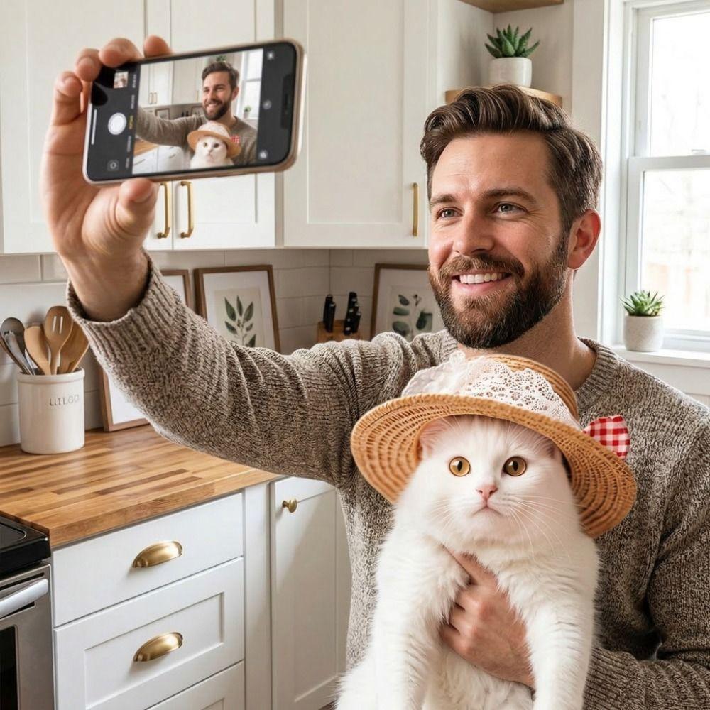 Adjustable Pet Straw Hat Sun Protection Pet Sunshade Hat Fashion Pet Sun Cap  Walking Hiking