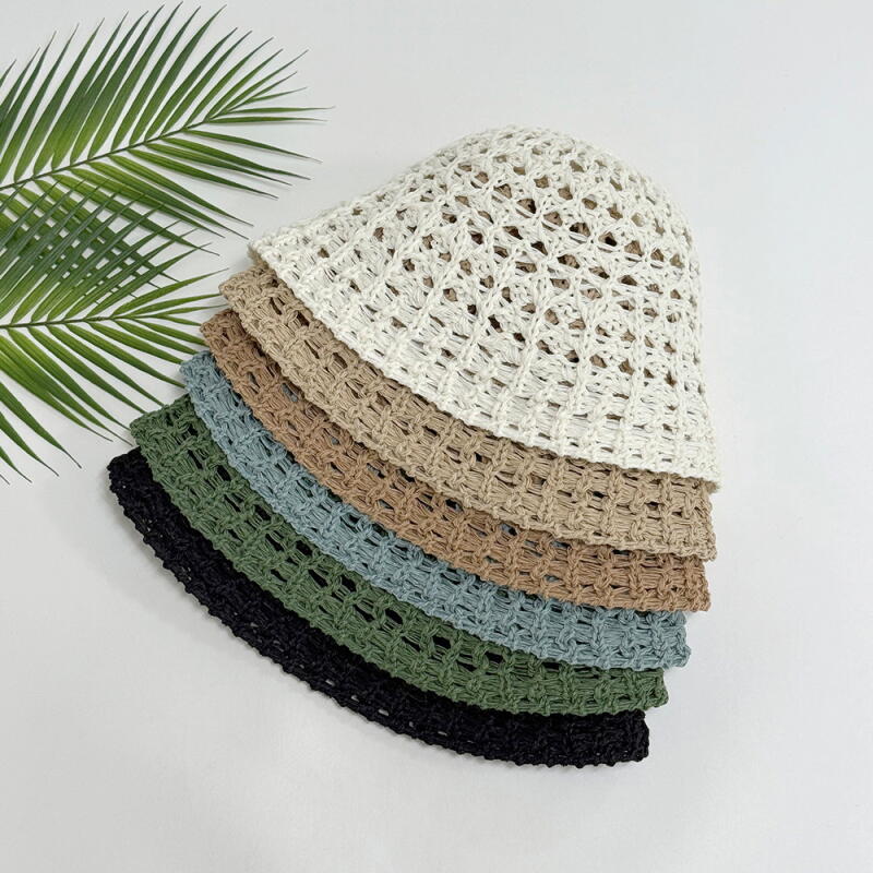 Women s Summer Travel Style Punching Knit Cable Hat black