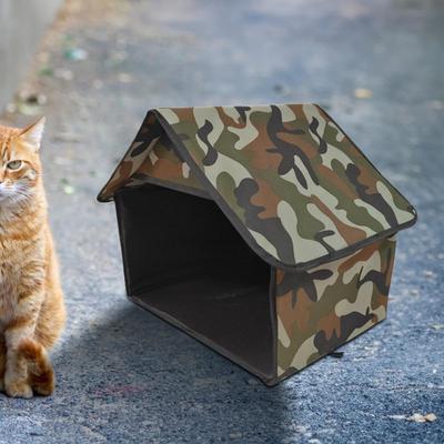 Outdoor Cat House Cats Sleeping Cave Warm Four Seasons Stray Shelter Kennel for Backyard Winter