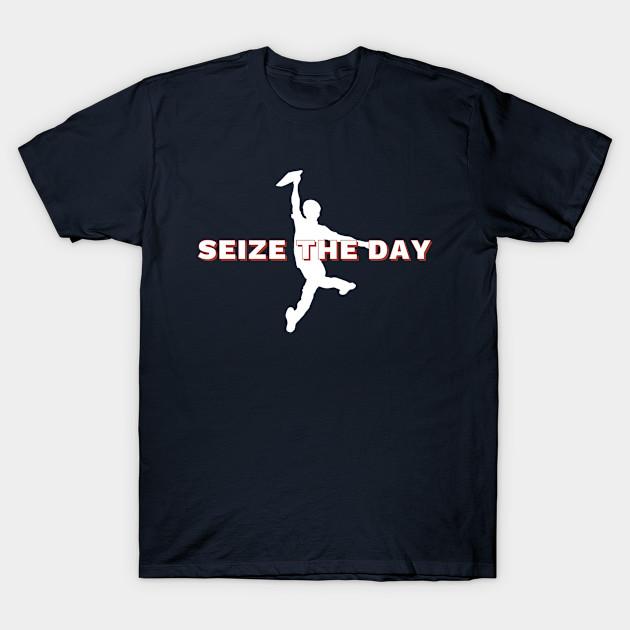 

Мужская черная футболка с принтом Seize The Day - Newsies The Musical Печать на бумаге для трансфера без вырезания Хлопковая футболка S тёмно-синий