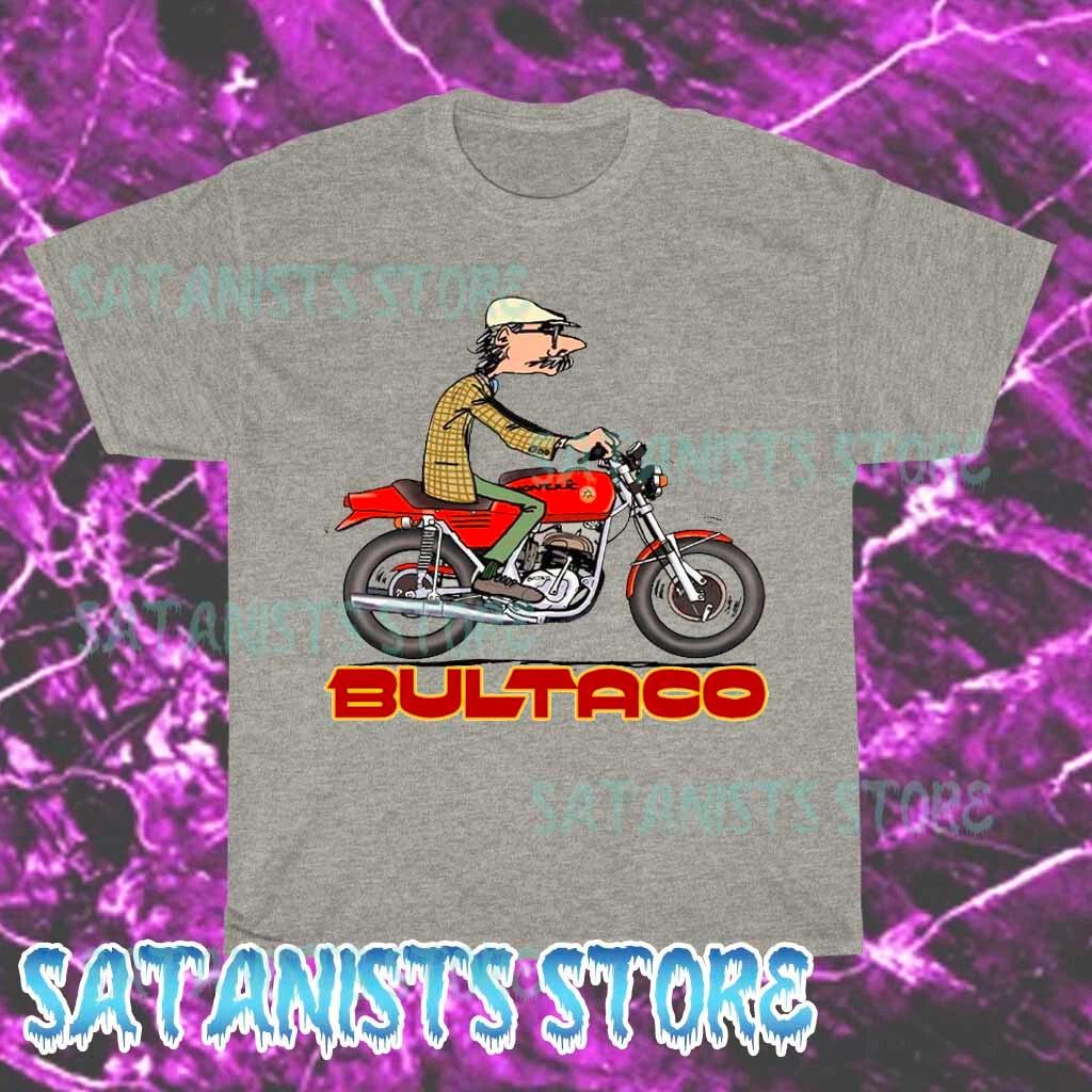 New Bultaco Montjuic Motorcycles Men s Grey T-shirt Funny Size S to 5XL XXL