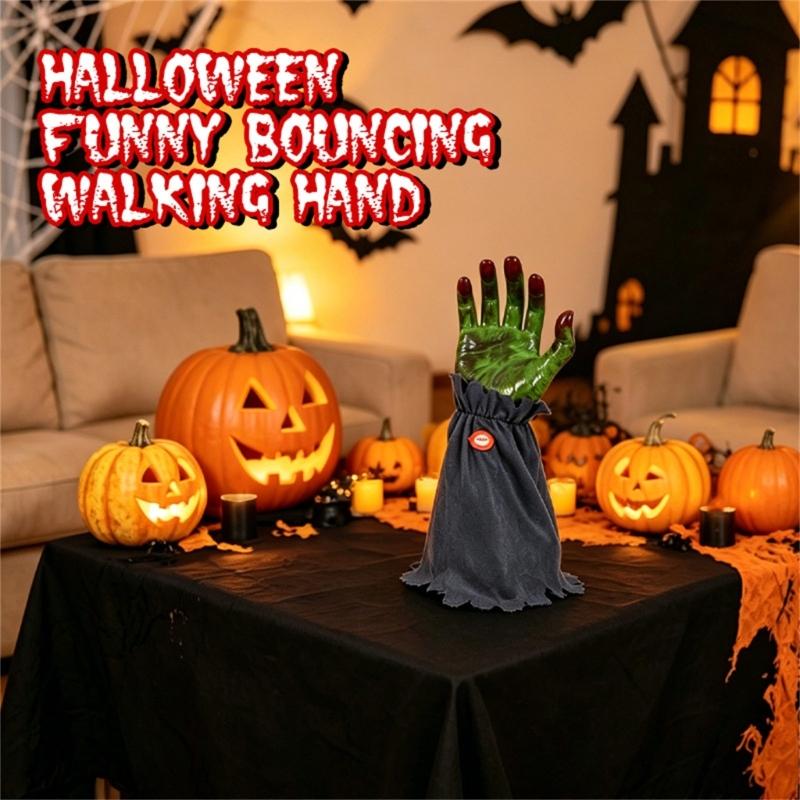 Spettri Elettrici Striscianti a Mano Con Effetto Sonoro Oggetti di Scena Portatili per Halloween Per Decorazione Festa Spaventosa e Divertimento in Famiglia