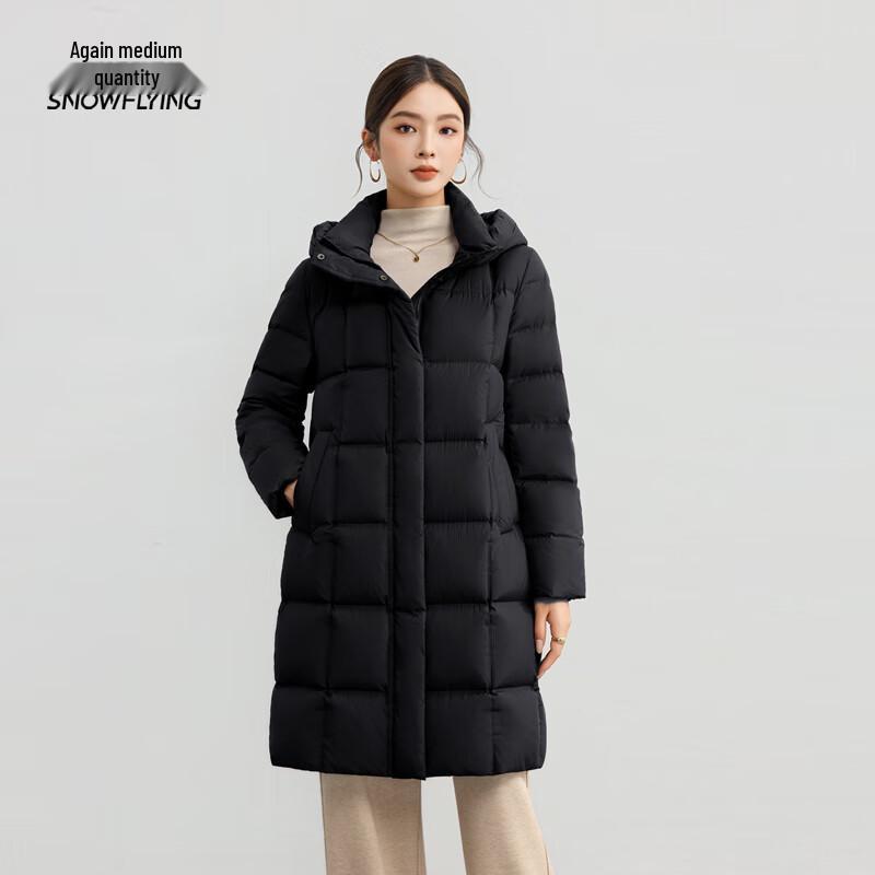 Xuezongfei Women's Mid-Length Hooded Down Jacket