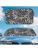 Premium Leopard Print Windshield Sun Shade For Car RV Anti UV Thermal Cover