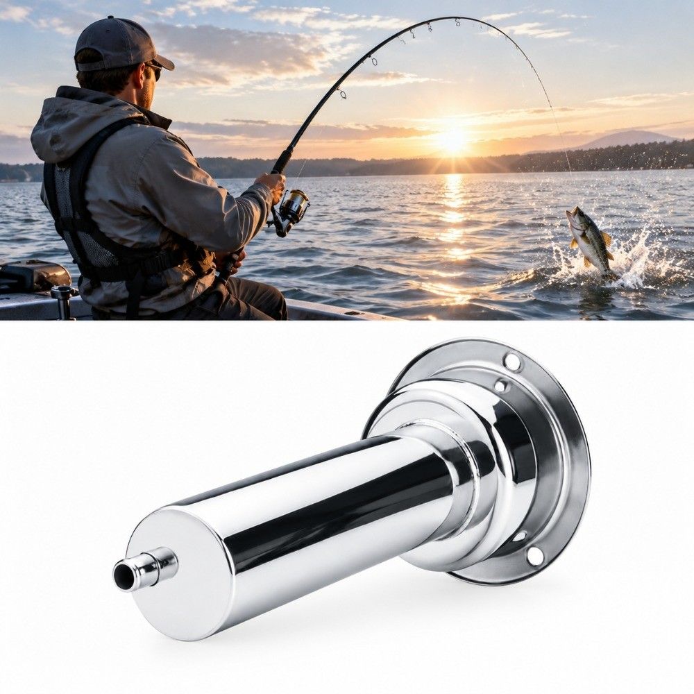 2 in 1 Marine Rod Cup Holder Stainless Steel Fishing Rod Holder Durable Boat Rod Holder for Ship