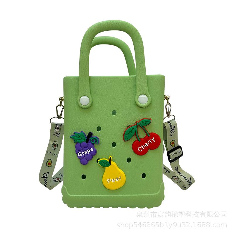 Kids' Bags Fashion Jelly Bags Shoulder Bags New Hollow Out Outdoor Beach Bag Handheld Bag Crossbody Bags Child Small Square Bags