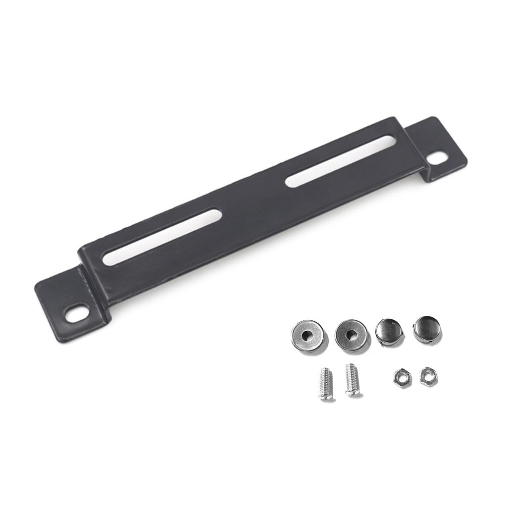 Metal Bracket License Plate Black 7.6''x1.2'' Universal for Motorcycle ATV Dirt Bike