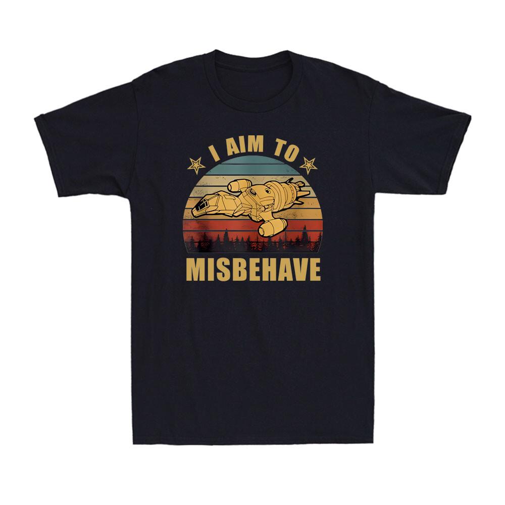 I Aim to Misbehave Funny Quote Vintage Gift Men s Short Sleeve T-Shirt S разноцветный