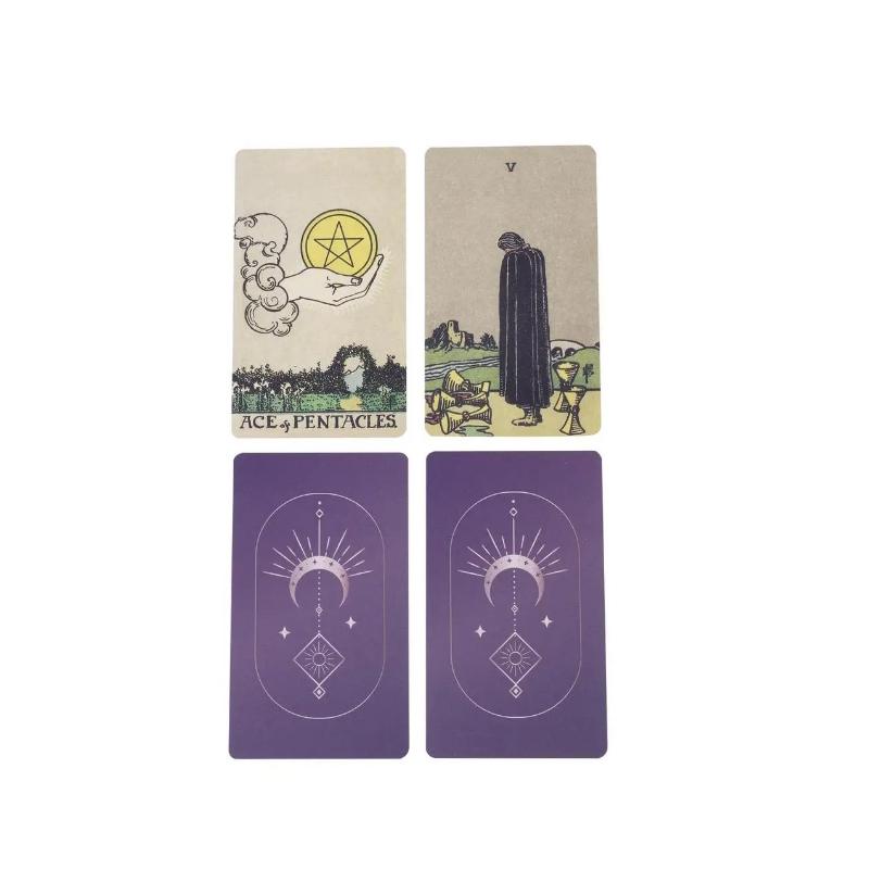 10.3*6cm Borderless Design Tarot 78 Cards with Guidebook for Beginners