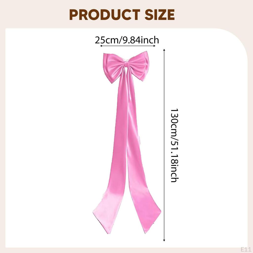 Satin Große Schleife Abnehmbar Elegant mit Brosche für Outfit-Accessoires Braut Festlich