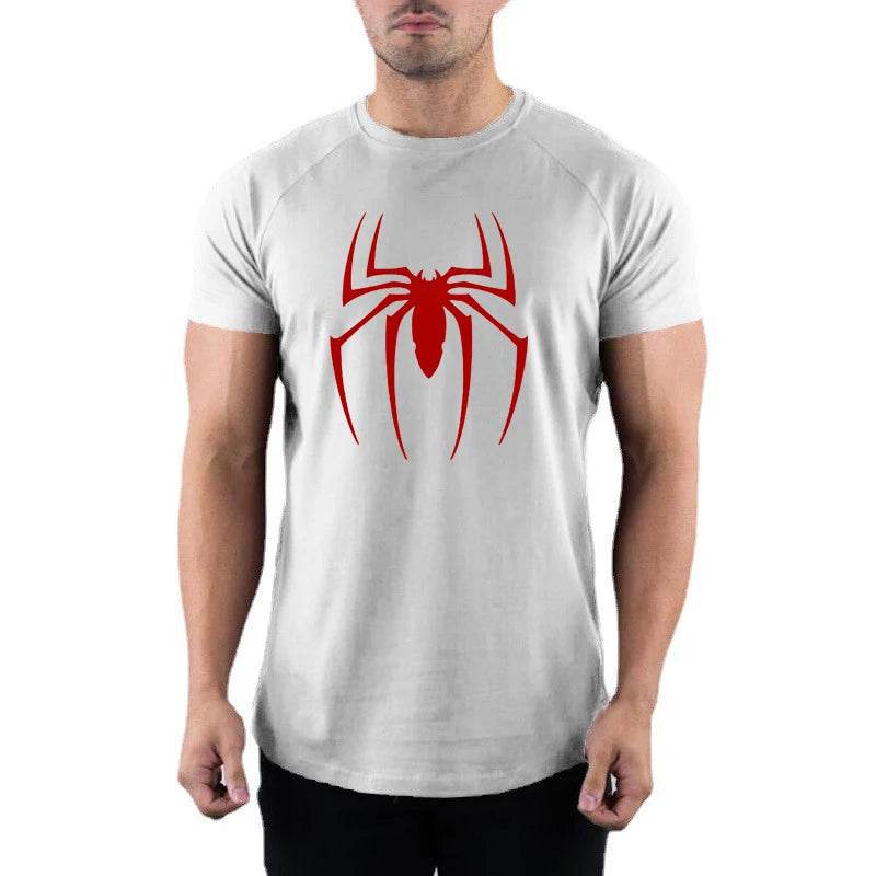 2026 Summer New Arrivals Marvels SpiderMan TShirt 100 Cotton Kids Tees Outdoor Training and Fitness Mens Sportswear