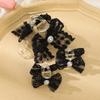 AWAYTR Mesh Pearl Bowknot Hair Claws Elegant Hair Clips Crab For Women Girl Gift Hair Accessories Valentine Headwear
