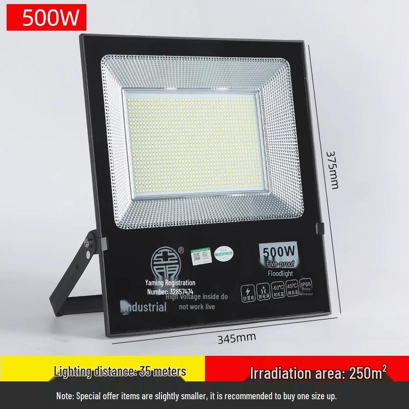 Yaming Waterproof LED Floodlight 100W/200W Outdoor Spotlight for Advertising & Workshop Lighting