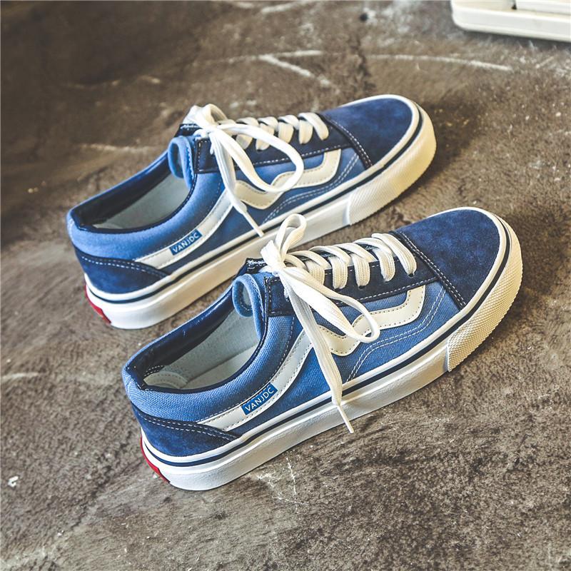 Spring and Autumn New Original Ins Black and White Plaid Niche Canvas Shoes Female Students Korean Version Versatile Flat Baseplate Shoes