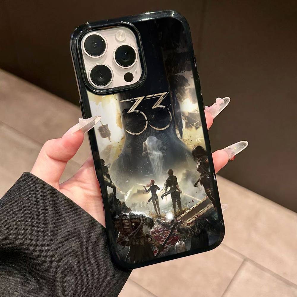 RPG Game C-Clair O-Obscur E-Expedition 33 For IPhone 17 16 15 14 13 12 11 Pro Max Plus Shockproof PC+TPU Phone Back Cover