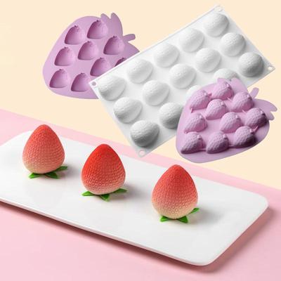 Erdbeermousse Kuchen Silikonformen - Französisches Gebäck & Mini Reiskuchen Schokoladenformen