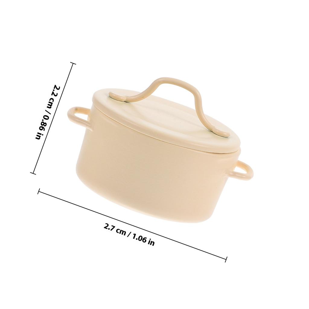 Mini Pot Miniature Kitchen Cooking Pot Alloy Accessories Realistic 112 Scale Mini House Decoration Small Lightweight Pretend