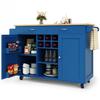 Kitchen Island - MUVOE - 102x45x92 Cm - Blue MDF - Flexible Storage - Contemporary Design