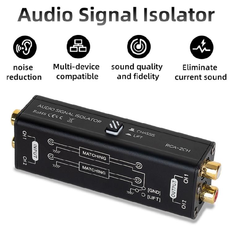 Stereo Sound Enhancer Music Signal Isolator with Ground Looping Isolation for NonDistortion Music Isolation Technology