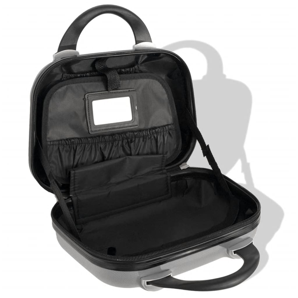 Four Piece Hard Shell Trolley Set Silver