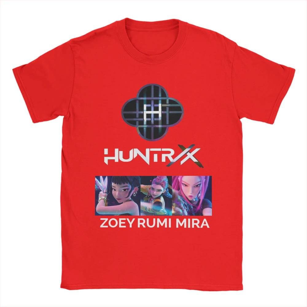 K-POP Demon Hunters T Shirt Beach Huntrix with Logo Name Harajuku T Shirts Men Cotton Plus Size Clothing Women Short Sleeve Tops