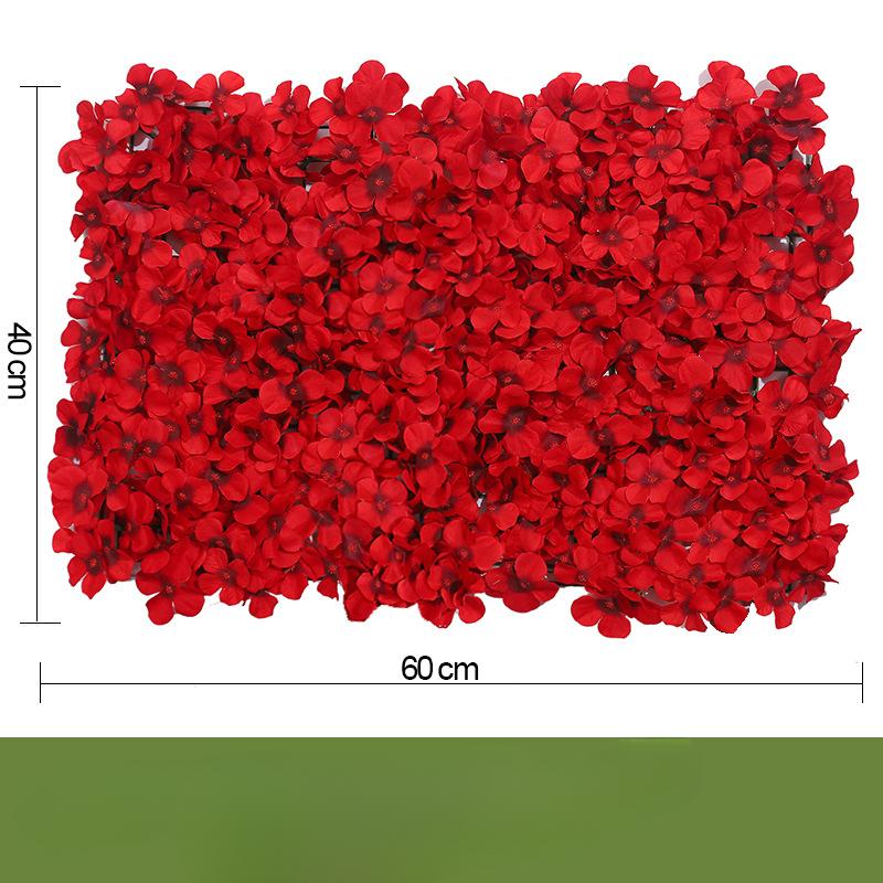 Simulated Wedding Flowers Row Wedding Road Lead Artificial Hydrangea Simulated Plant Wall False Flower Background Wall Landscape Decoration