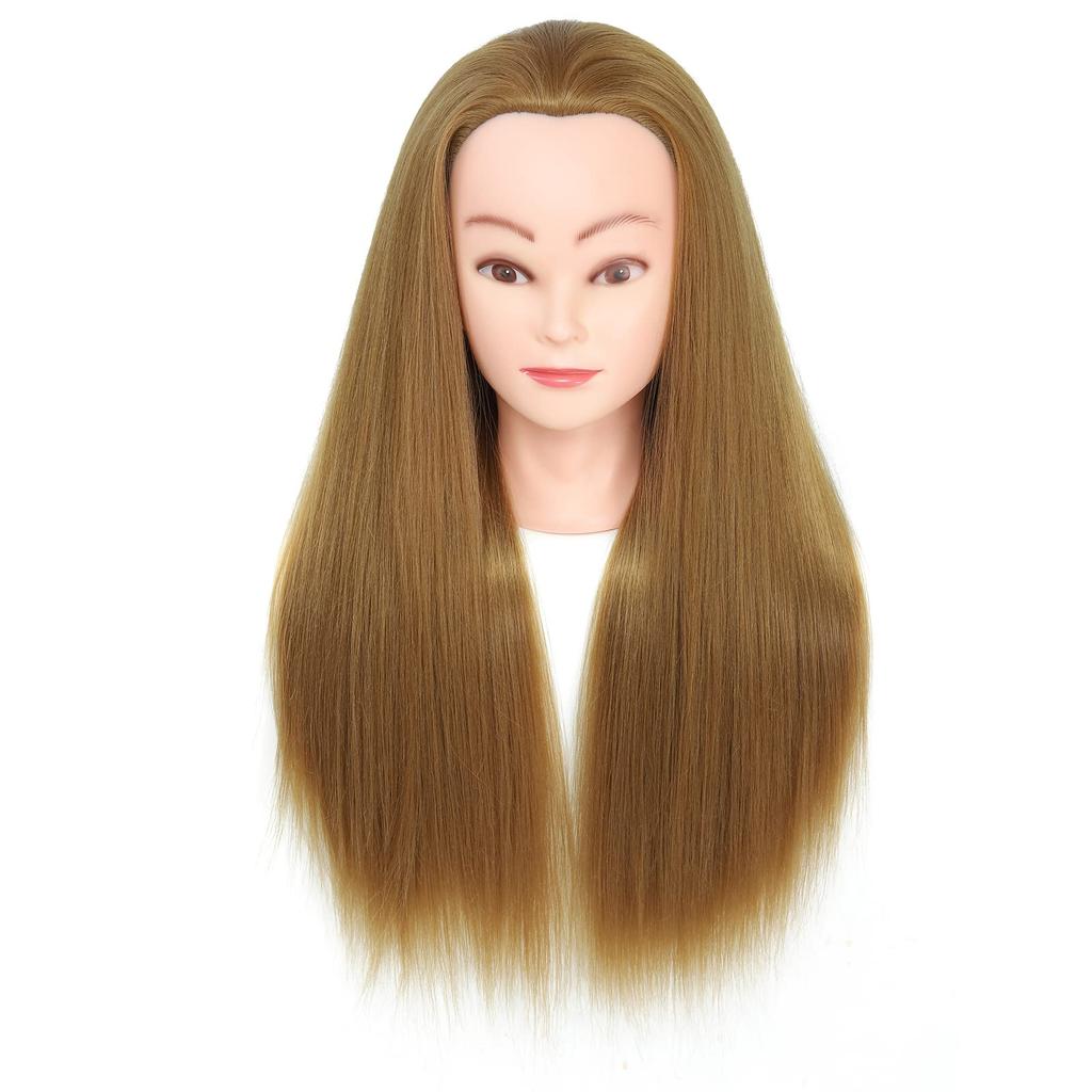 Ba Sha Braiding Practice Wig Mannequin Head with Hair Accessories, 100% Synthetic Hair, YK-27, for Salons