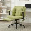 Chaise de bureau à domicile, chaise pivotante, chaise de bureau à hauteur réglable avec repose-pieds, capacité de charge 150 kg, chaise de jeu avec accoudoirs, roulettes, vert