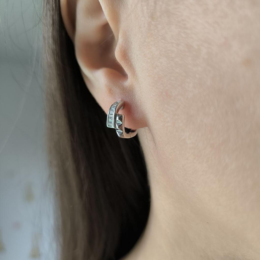Silver Earrings with Cubic Zirkonia (2184249)