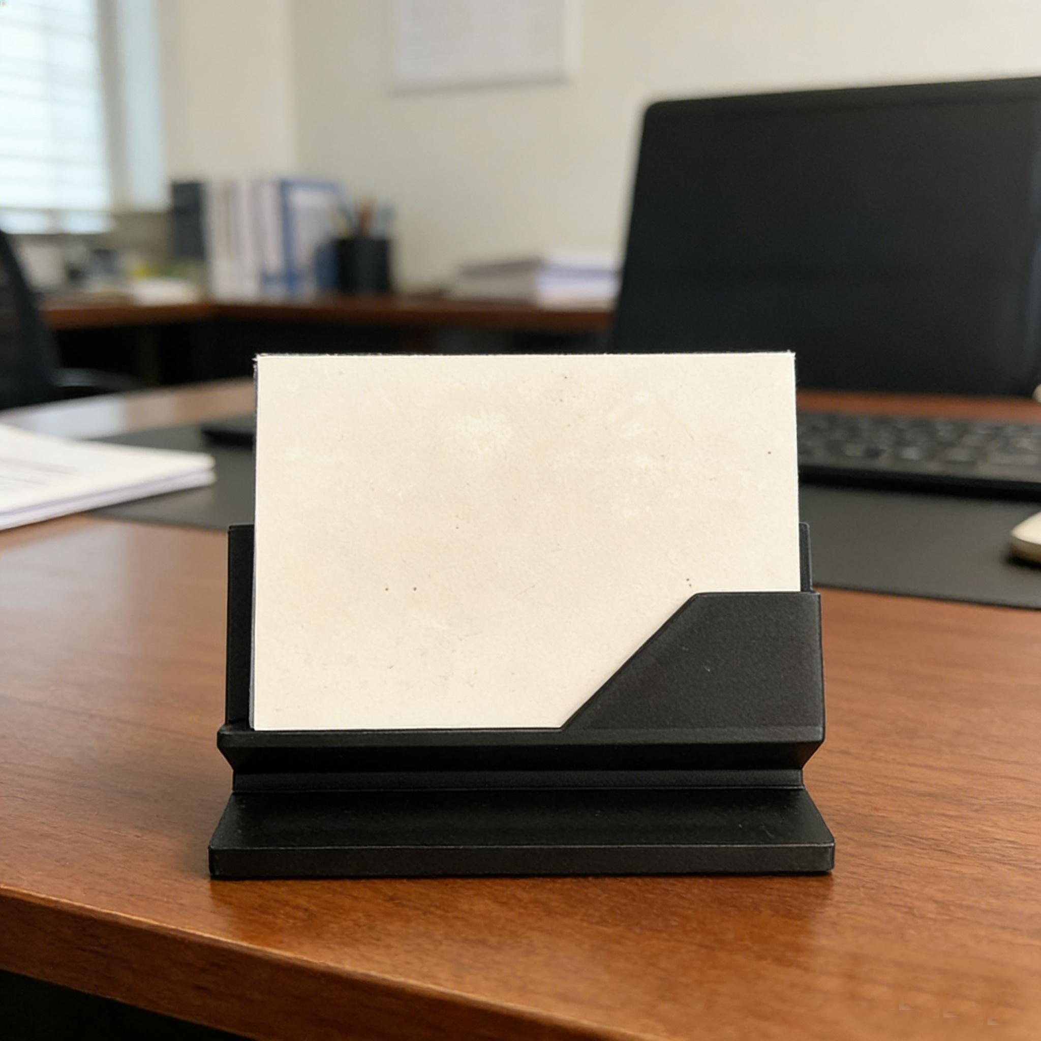 3D Printed Minimalist Business Card Holder Home Decor Office Desk Accessory чёрный