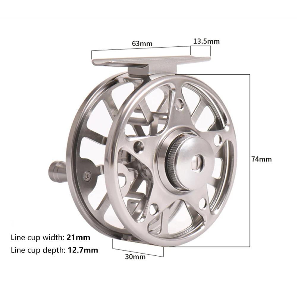 Aluminium Fly Fishing Reel 40# 50# 60# Left/Right Hand Interchangeable CNC Machine Fly Ice Fishing Wheel for Winter Fisherman 260319