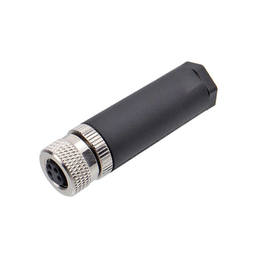 5pcs M8 3 4 pin female aviation connectors designed for reliable For industrial use IP67 waterproof with simple screw assembly