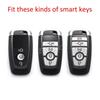 For Ford Bronco Sport Edge Escape F150 F250 Expedition Ecosport Kuga Explorer Mustang Car Key Fob Case Cover Chain Carbon Fiber