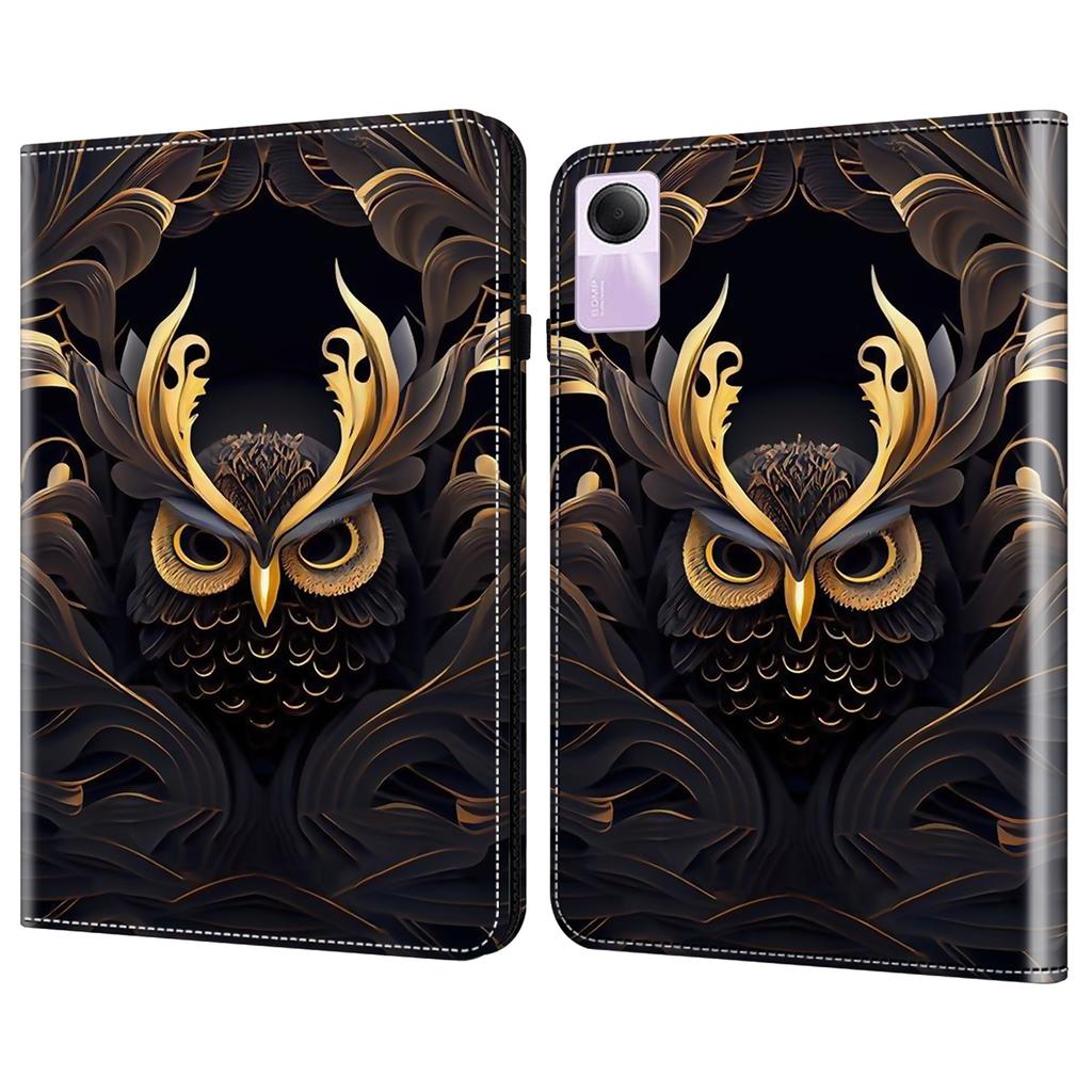 For Xiaomi Redmi Pad SE Case Card Slots PU Leather Pattern Printed Tablet Cover