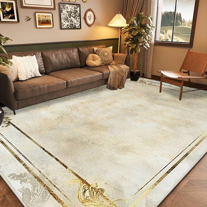Chinese Style Luxury Big Living Room Rugs Home Decoration Sofa Coffee Tables Solid Carpet Bedroom Bedside Washable Floor Mats