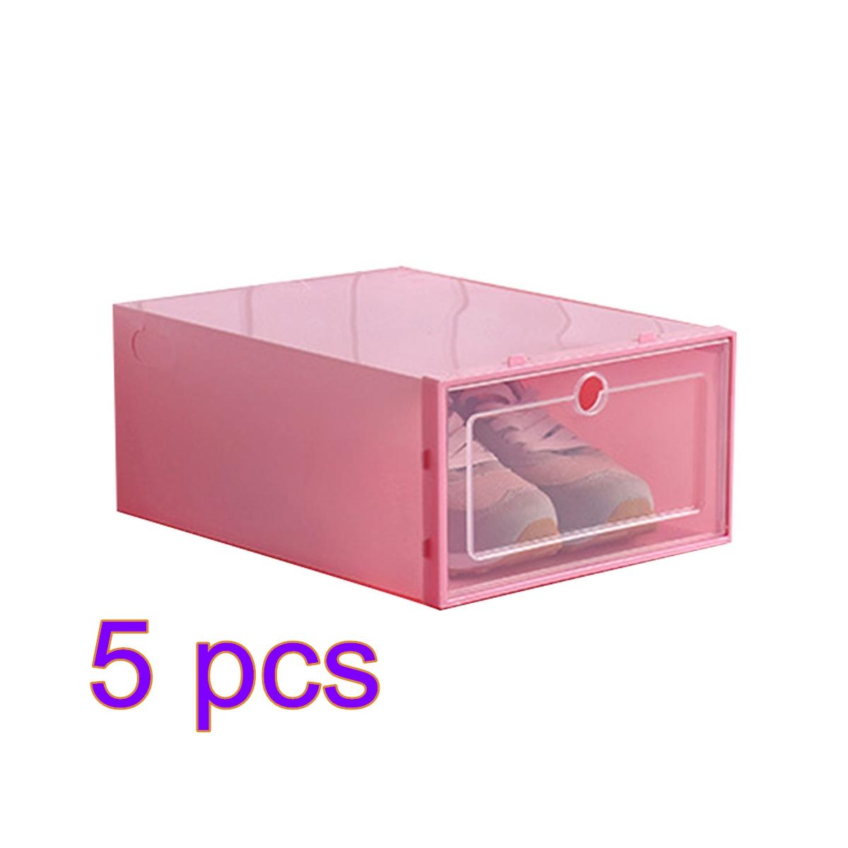 

Portable Stackable Clear Plastic Drawer Case Organizer Box Holder Shoe Storage no5
