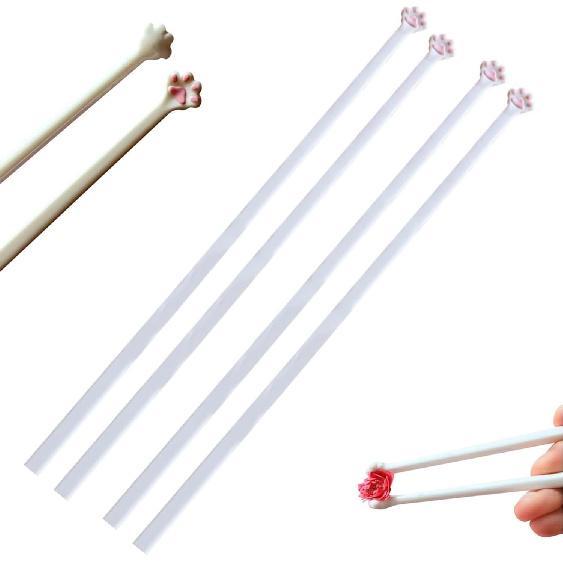 Cat Paw Chopsticks, Meowgicchopsticks, Reble Non-Slip Pink Chopsticks, Unique Cute Pink Paw Prints, Durable and Easy to Use Cat Claw Design, Fun Idea