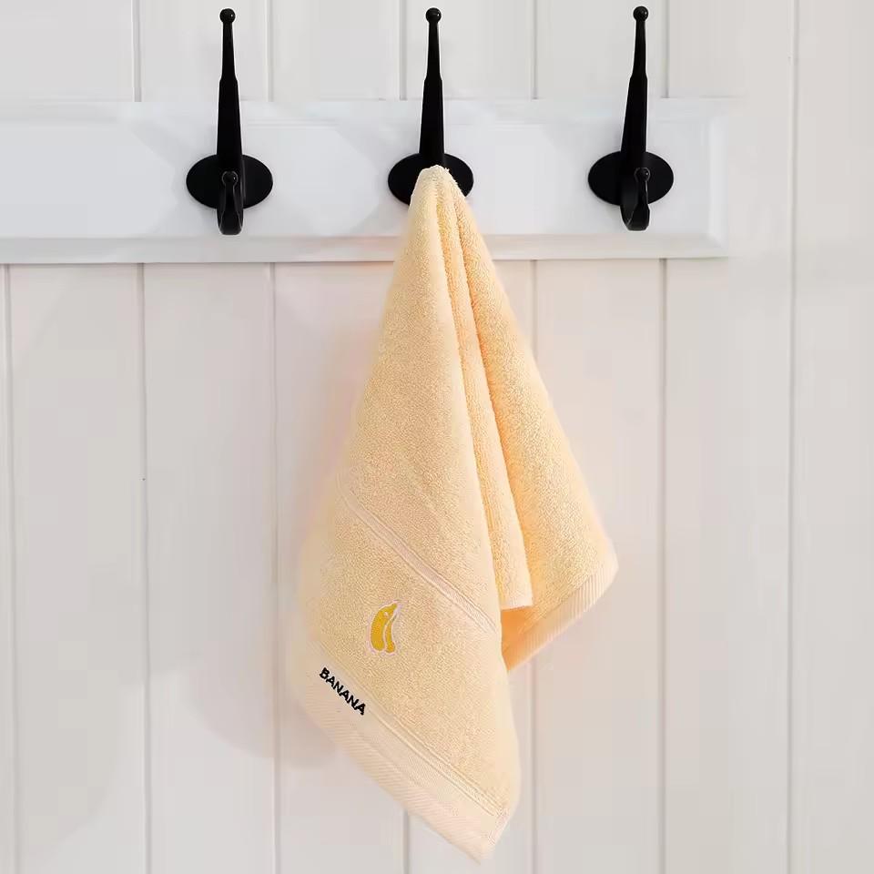 Cute Cartoon Fruit 100% Cotton Towels for Babies And Kids - Embroidered Soft Absorbent 25x45cm Face Washing Towels for Children