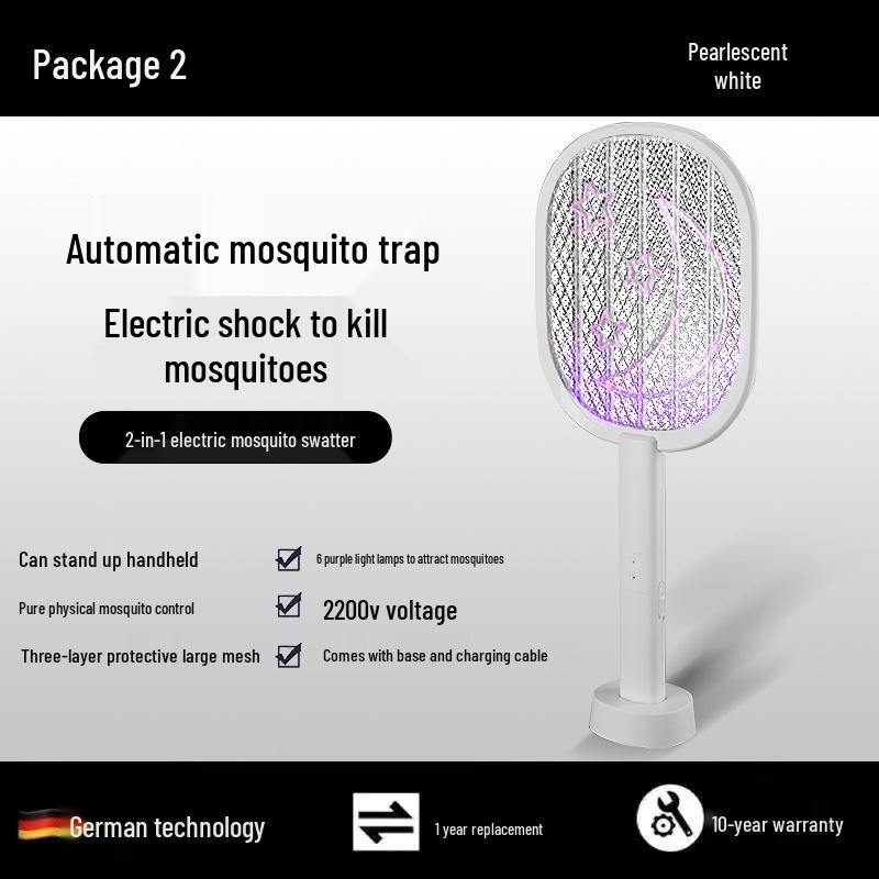 2025 Triple Grid Purple Light Mosquito Killer Lamp & Swatter