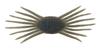 JACKALL Drift Crab Mini Soft Bait - Dark Green Pumpkin/Blue Flake, 4 Pieces