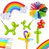 50/100/200pcs 10.24inch Colorful Long Latex Balloons With Balloon Pump DIY Manual Class Magic Twisting Balloons ZSY
