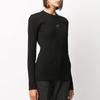 WE11DONE Ribbed Solid Color Slim Fit Long Sleeve Pullover Sweater Unisex sweater Black WD-KO8-200-44-U-BK