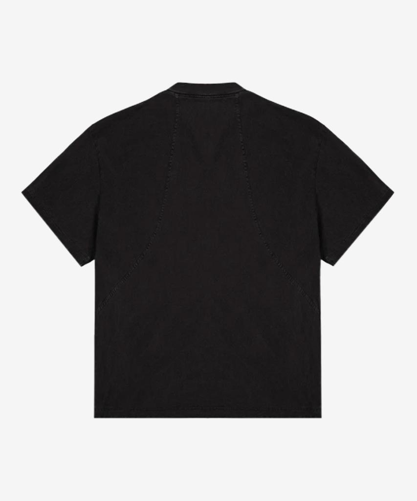 Aetityudeuaetityudeu Aa Curved Garment Dyeing Short Sleeve Black