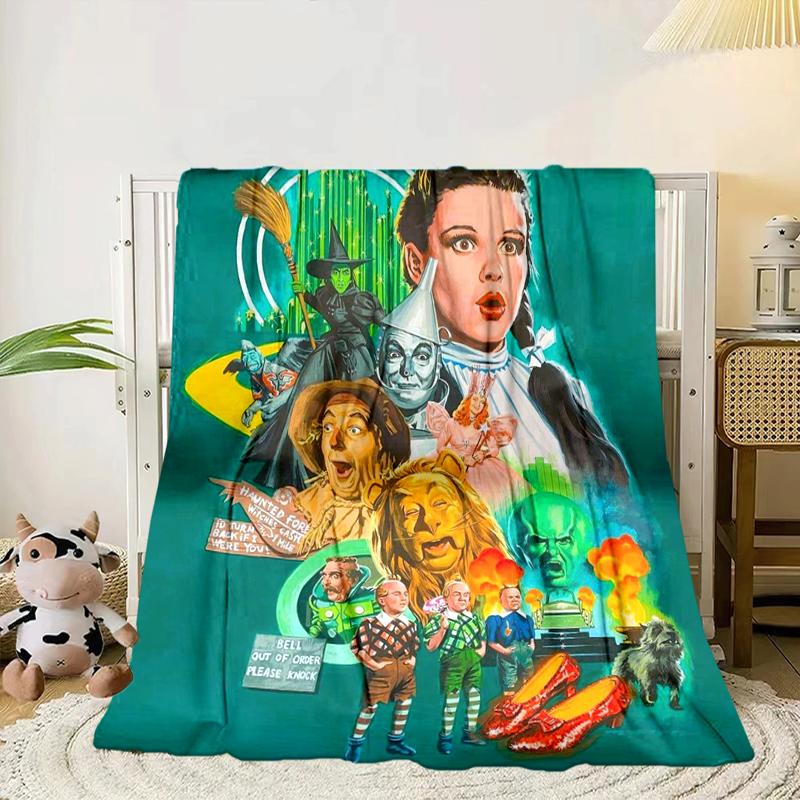 Wonderful Wizard Adventure Blanket Flannel Blanket for bed, sofa, Camping, Hiking, Picnic Essentials, gift for family Fan gifts